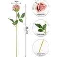 thumbnail image 2 of 10pcs Fake Black Roses Artificial Silk Flowers Faux Rose Flower Long Stems Bouquet for Arrangement Wedding Centerpiece Party Home Kitchen Decor (Black), 2 of 5