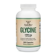 Glycine Supplement - 1,000mg (300 Capsules) Amino Acid for Sleep Quality Support (Glicina) by Double Wood Supplements