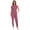 Mauve, variant on Women's Scrub Jumpsuit In 8 Pocket Scrubs Set with Front Zipper Open Placket Neckline Top and Elastic Waist