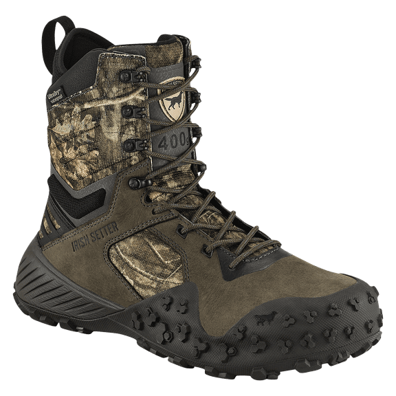 Irish Setter 03943E2120 VaprTrek Insulated Waterproof Hunting Boots for Men - Mossy Oak Country Roots - 12W