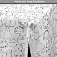 thumbnail image 4 of Cat Dog Crate Cover, Lazy Furry Feline Doodles Sleeping Silly Playful Pets Whiskers Sketch Art Monochrome, Easy to Use Pet Kennel Cover for Dogs, 35" x 23" x 27", Black White, by Ambesonne, 4 of 6