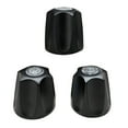 thumbnail image 2 of Set of 3 Shower Knob Replacement Metal Bathtub Knobs Replacement Compatible with Bathtub Shower Faucet Handle Remodel Trim Kit Include Hot Cold and Diverter,Matte Black,2Packs, 2 of 8