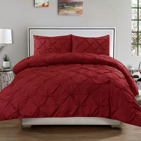 Luxury Pinch Pleat Pintuck Duvet Set By Sweet Home Collection
