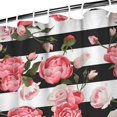 thumbnail image 3 of Waterproof Beautiful Colorful Floral Shower Curtain 72x72 Inch Boho Style Polyester Unique Shower Curtain for Bathroom Hotel Home Decor with 12 Plastic Hooks, 3 of 5