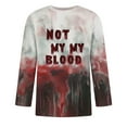 thumbnail image 3 of Camisas de Manga Larga para Hombres Imprimir Blusa de Manga Corta de Cuello Redondo, Camisas de Lino para Hombres, 3 of 4