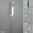 thumbnail image 3 of Brass Bathroom Square Shower Set Home Hotel Wall-Mounted Gold Fixed Bracket Hand-Held Shower Head with Stainless Steel Hose (Gold Hand Shower), 3 of 7