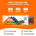 thumbnail image 4 of PROBAR - Barra de PROTEÍNA, chocolate con menta, sin OGM, sin gluten, saludable, a base de plantas, ingredientes de alimentos integrales, energía natural (12 unidades), 4 of 5