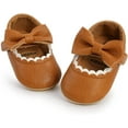 thumbnail image 3 of Baby Girl Mary Jane Flats Lace Bow Non-Slip Soft Sole Newborn First Walker Wedding Princess Party Dress Shoes, 3 of 6