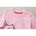 thumbnail image 2 of Bumeex Chandails en Molleton Mignons en Coton pour Filles Tout-Petits Col Rond 2t Rose Clair, 2 of 4