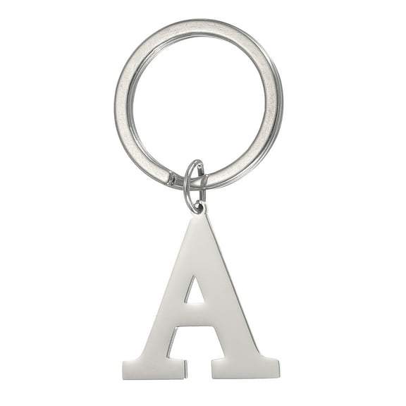 Uxcell Initial Letter Keychain, A-Z Alphabet Key Chain for Men Women Purse Handbag Decor Letter (A)