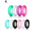 thumbnail image 3 of PULLIMORE Glitter Silicone Rings Wedding Bands Thin and Stackable Durable Rubber Rings for Love, Couple, Souvenir and Outdoor Active Exercise, 3 of 9