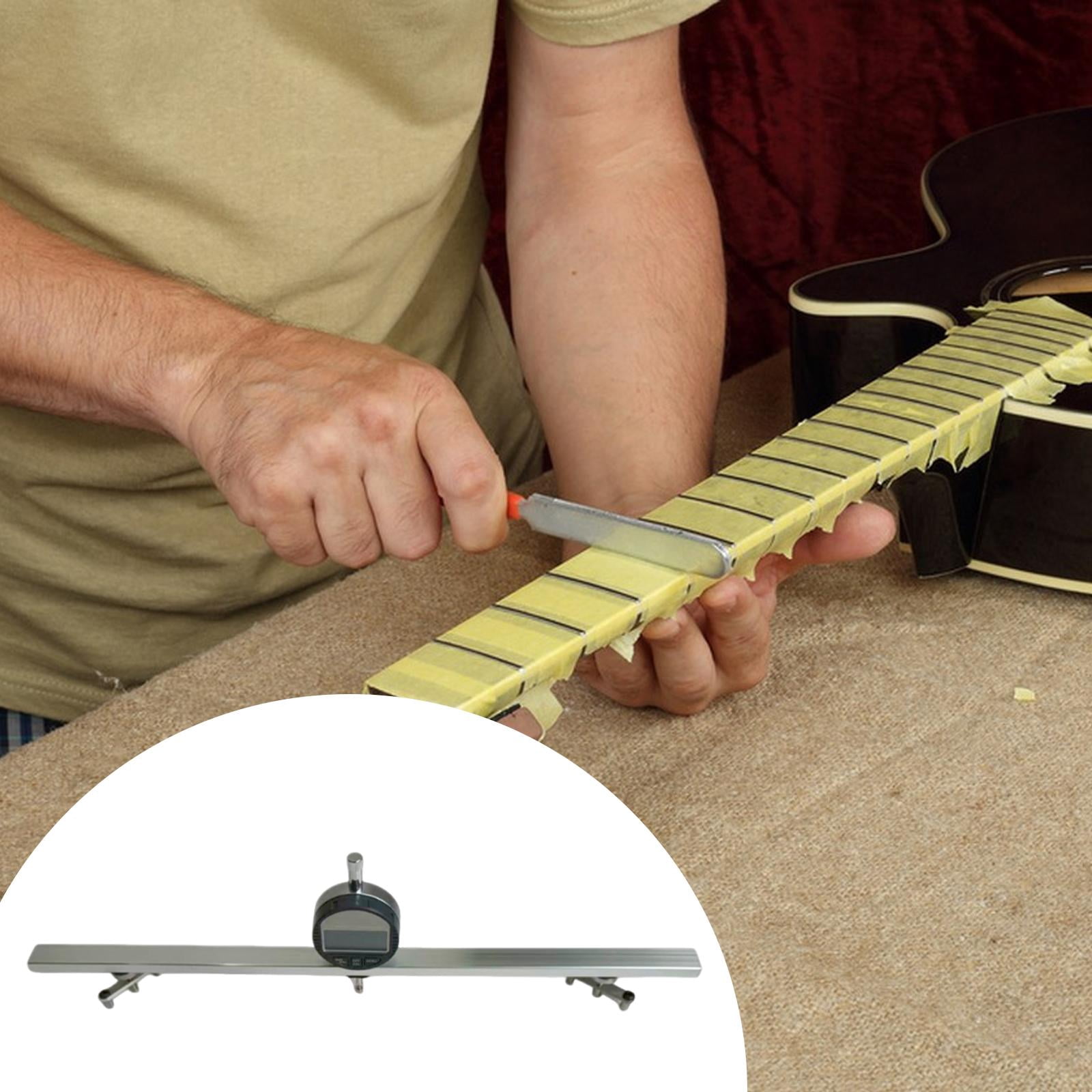 LeeQinersw Neck Relief Gauge Tool Guitar Neck Curvature for Classical Acoustic Electric 42cm