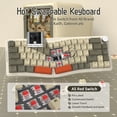 thumbnail image 5 of Ajazz AKS068 Alice Layout RGB Lighting Wired Mechanical Keyboard, Gray, 5 of 10