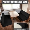 thumbnail image 2 of Yuyamidu Black RV Dinette Cushion Covers Soft RV Sofa Seat Slipcovers Elastic Camper Couch Cushion Covers Include 1 Bench Cover 1 Backrest Cover RV Accessories, 2 of 7