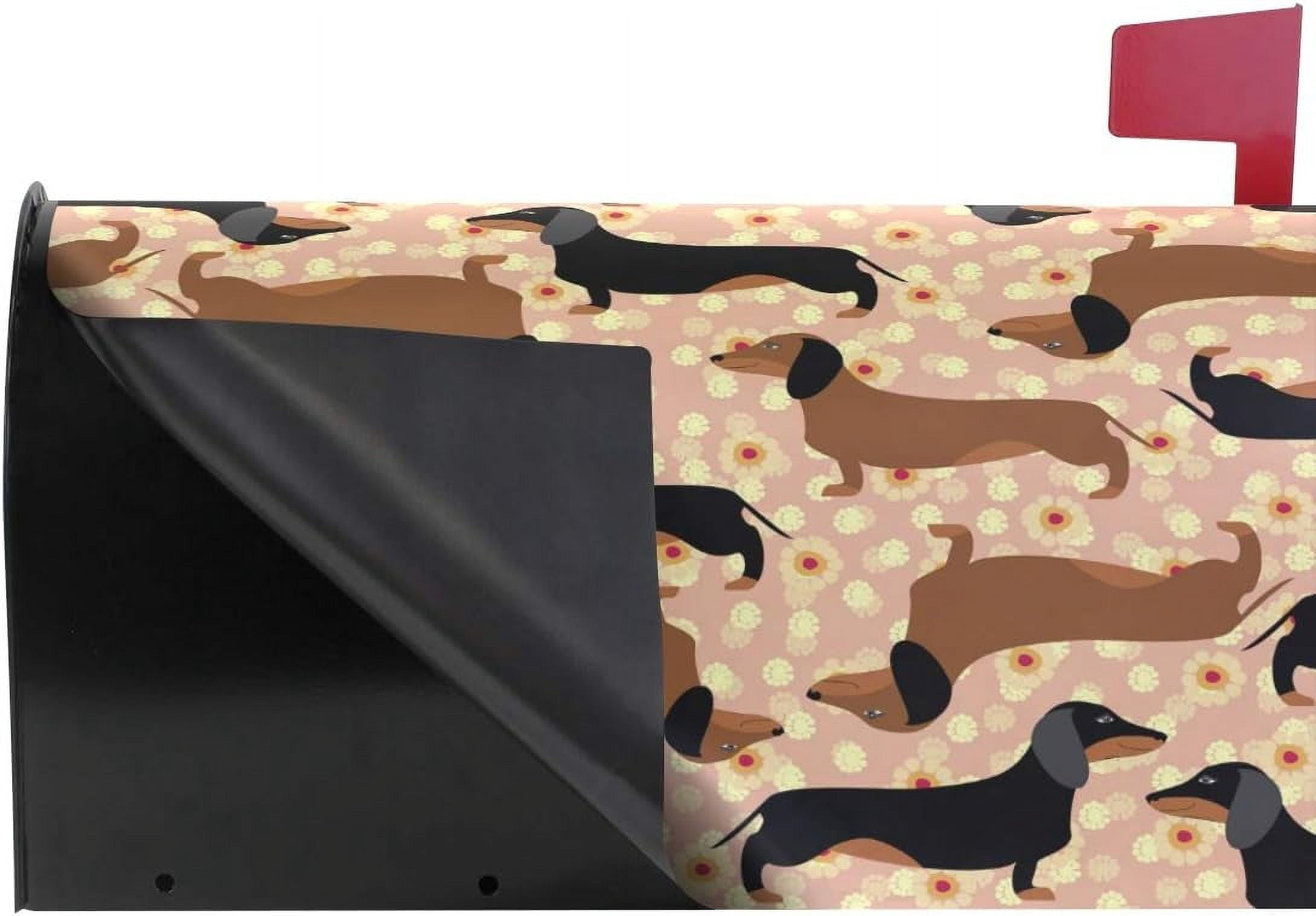 Dachshund Dog Magnetic Mailbox Cover Oversized for Garden Yard Outdoor Decorations-25.5" x20.8
