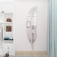 thumbnail image 1 of Espejo acrílico 3D 30 x 125 cm Decoración de pared autoadhesiva en forma de pluma Decoración interior para salón, dormitorio, baño, granja pluma plateada, 1 of 5