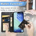 thumbnail image 4 of for iPhone 17 Pro Phone Case Wallet Card Holder, Premium PU Leather Stand Flip Wrist Strap Magnetic Closure Shockproof Protective Wallet Case Cover for iPhone 17 Pro, Black, 4 of 9