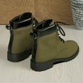 thumbnail image 2 of Mostsola Suede Combat Boots Womens Lug Sole Lace up Low Heel Ankle Boots Retro Round Toe Booties, 2 of 7