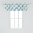 thumbnail image 2 of Contemporary Window Valance Pack of 2, Thumbs Up Like Button Symbols in Repeating Design Approval Sign Modern Art, Rod Pocket Curtain Valances Kitchen Bedroom, 2 Sizes, Sea Blue White, by Ambesonne, 2 of 2
