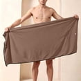 thumbnail image 4 of successthop Mens Bath Skirt Wrap Soft Knee Length Lightweight Homewear Snap After Bath Wear Comfortable Fall Loungewear, 4 of 4