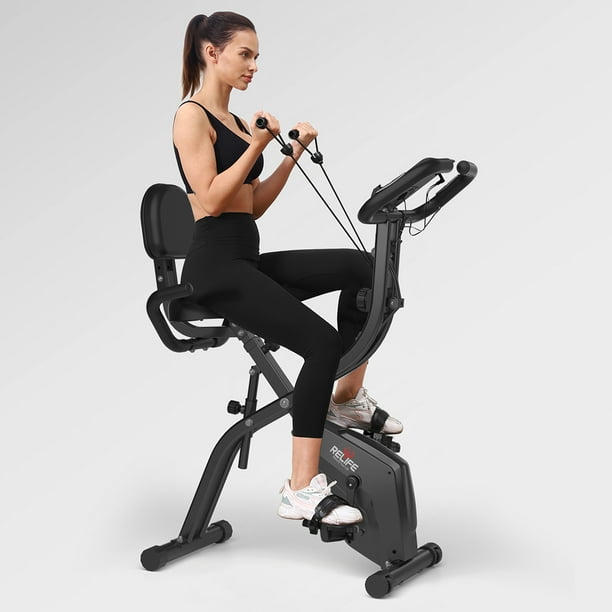RELIFE REBUILD YOUR LIFE 3in1 Foldable Exercise Bike Stationary Bike for Home Fitness