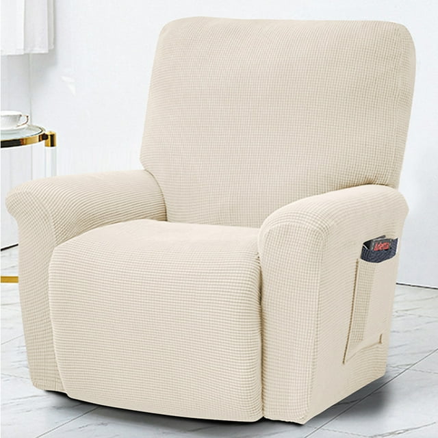 Cheers Recliner Cover Stretch Soft Polyester Non Slip Side Pocket Jacquard Cover for Home