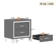 thumbnail image 5 of Noble House 3-Pieces Bedroom Sets,Queen Size Upholstered Platform Bed with LED Lights and Two Nightstands,Gray, 5 of 10