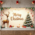 thumbnail image 3 of Decorative Design Merry Christmas Banner Colorful Ornaments Festive Decor Holiday Backdrop for Christmas Party Winter Celebration Home Decoration, 3 of 9