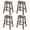 Brown, variant on Gymax 2 PCS 29'' Patio Bar Stool Armless Saddle Stools w/ Curved Seat & Footrests Gray