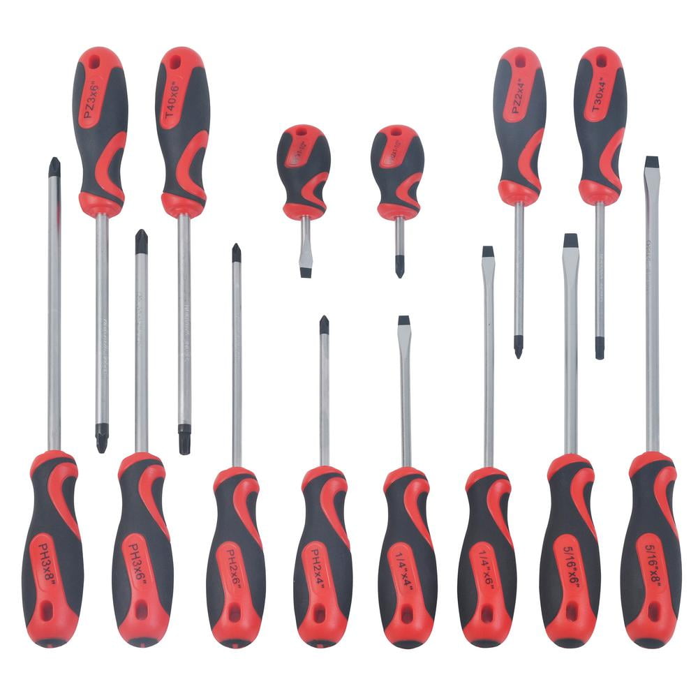 king screwdriver set w/stand, slotted, phillips, pozi, and star (26-pc set)