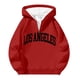 thumbnail image 3 of MHFRRA Sudadera con Capucha y Cremallera de Un Cuarto con Estampado de Letras, Suave y Cómoda, para Uso Informal, Sudadera Deportiva Ligera Rojo, 3 of 3