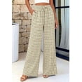 thumbnail image 5 of PRETTYGARDEN Women's Wide Leg Gingham Lounge Pants Summer Casual Plaid Trousers Spring Y2K Clothes Comfy Bottoms, 5 of 10