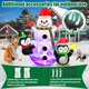 thumbnail image 4 of Muñeco de nieve inflable navideño Danxilu con pingüinos de 180 cm con LED, 4 of 7