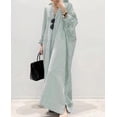 thumbnail image 3 of ZANKLEY Womens Casual Long Sleeve Button Down Loose Striped Cotton Maxi Shirt Dress, 3 of 10