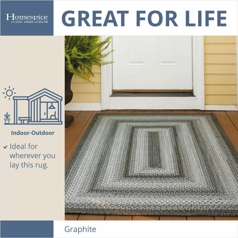 Rainforest Oval Braided Rug and Pet Friendly Rugs Washable 20x30, The  Perfect Indoor Outdoor Rugs by Homespice