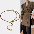 thumbnail image 3 of 1 Pc Small Fragrance Thin Belt Sweet Chain American Style Metal Waist Chain Black Women Metal Hook Adjustment Waist Chain Decorative Dress Waist, 3 of 7