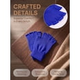 thumbnail image 4 of Deago 1 Pairs Winter Half Finger Gloves Knitted Fingerless Mittens Warm Stretchy Gloves for Men and Women (Blue), 4 of 9