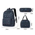 thumbnail image 3 of Three Piece Youth Schoolbag With Cute Printed Design Double Shoulder Student Backpack, 3 of 9