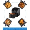 thumbnail image 4 of 3Pcs Steel Air Fryer Basket, Three Layer Stainless Steel Square Racks Fit for 7.5L-8L Square Air Fryer and Instant Vortex Fryer, 4 of 7