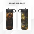 thumbnail image 3 of Disketp Forest Creek Cute Dog 18oz Sports Insulated Kettle With Straw Insulated Water Bottle For Running Hiking Cycling Climbing Man'S Womens Sports Water Bottle, 3 of 8