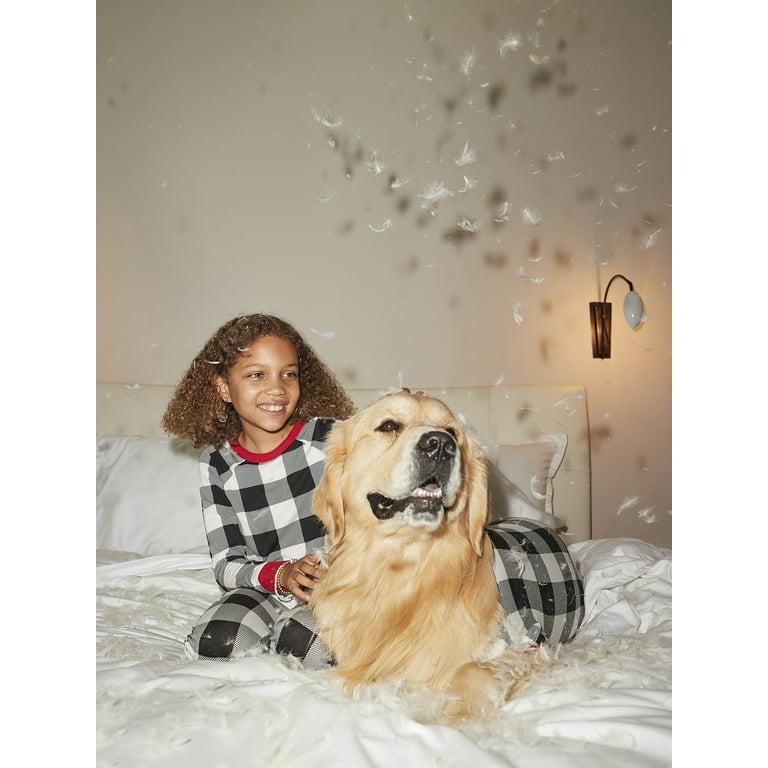Holiday Time Pet Plaid Matching Family Pajamas, 1-Piece, Sizes XS