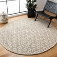 thumbnail image 2 of SAFAVIEH Martha Stewart Trace Diamond Area Rug, Ivory/Blue, 6' x 6' Round, 2 of 7