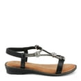 thumbnail image 2 of Patrizia Women's CHARMER T-Strap Flat Sandals Black EU 37 / US 6.5 - 7, 2 of 5