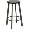 thumbnail image 2 of Home Square Metro 25" Round Wood Seat Counter Stool in Barnwood - Set of 2, 2 of 3