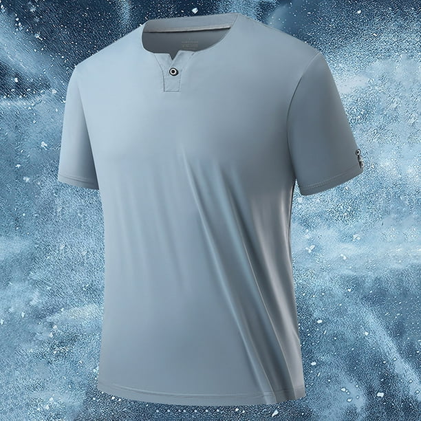 pstuiky camisetas de manga corta para hombre, Blusas/camisetas casuales de verano para hombre, de color liso y cuello redondo camisas casuales para hombre xl