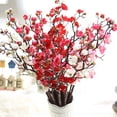 thumbnail image 4 of Flores de cerezo artificiales de seda y plástico para decoración del hogar. Rosa claro, 4 of 9