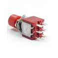 thumbnail image 2 of Interruptor de botón pulsador mini momentáneo DPDT de 6 pines con tapa roja AC 120V 5A, 2 of 2
