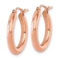 thumbnail image 2 of Leslie's 14K Rose Gold 3mm Polished Hoop Earrings, 2 of 5