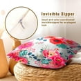 thumbnail image 6 of Ryan; Watercolor Peony Throw Pillow Covers 18x18 Inch Set of 2 Pink Floral Girly Green Leaves Decorative Pillow Case Spring Summer Flower Square Cushion Cover for Home Couch Bed, 6 of 8