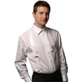 thumbnail image 2 of Hold'Em 100% Silk Suspenders For Men X - Back Fancy Solid Clip End Dress Suspender Made in USA – Many Colors and Designs Perfect for Tuxedo -White Twill, 2 of 4